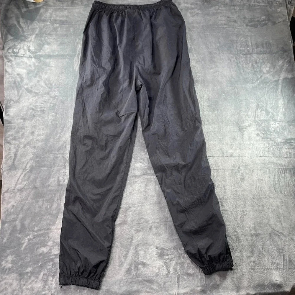 Vtg 90s‎ Adidas Windbreaker Nylon Mens Large Black Track Pants Stretch Ankle Zip